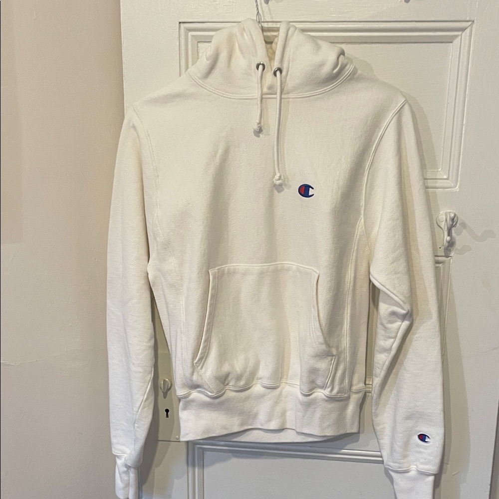 Champion Reverse Weave White Hoodie